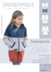 Papierschnittmuster Sweatjacke Clara Kinder meine Herzenswelt Stoffmeisterei